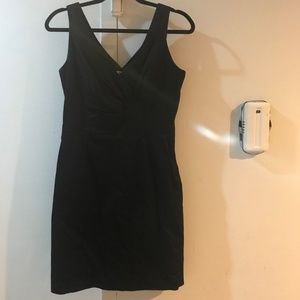 RW&CO Black Fitted V-Neck Dress size 2